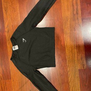 Gymshark Everyday Seamless Long Sleeve Crop Top Black